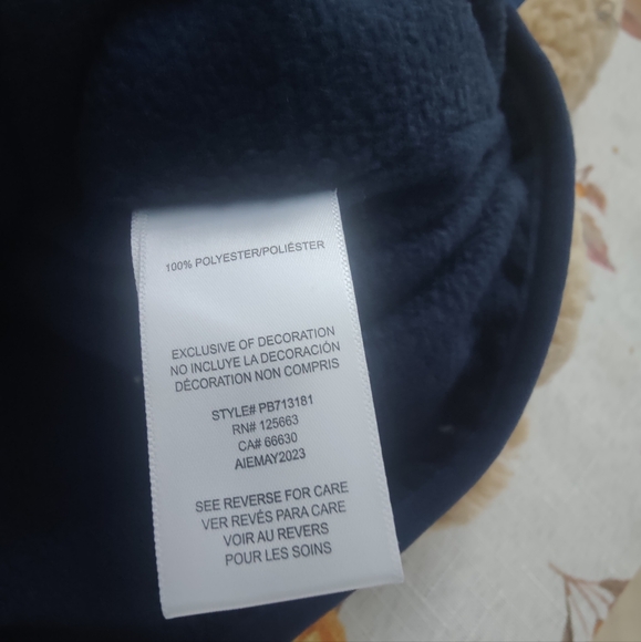 New! Boy Perry Ellis Supersoft & Comfy Winter Sherpa Full Zip Tan And Blue 3T - Picture 6 of 6